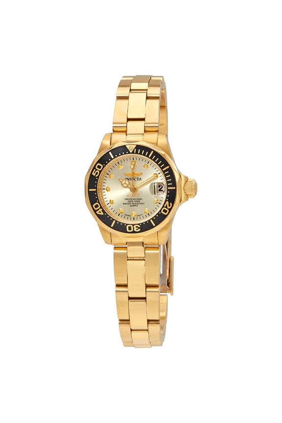 Women's 17038 Pro Diver Analog Display Japanese Quartz Gold Watch