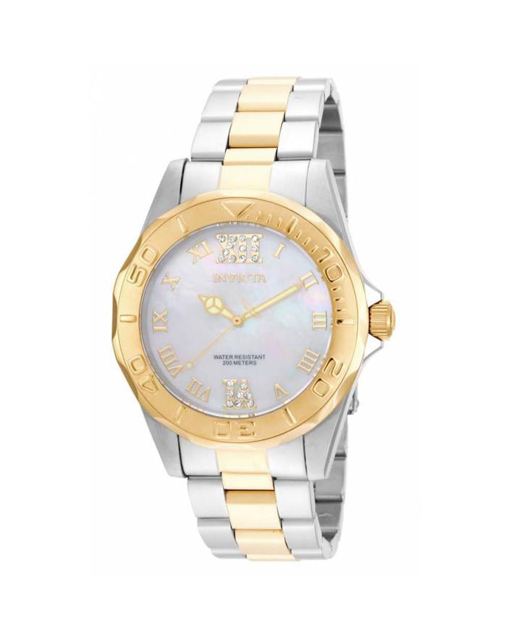 Invicta Women’s Silver Tone Round Dial Ring Watch with Yellow Accent Tag Invicta Women main image 3