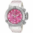 thumbnail image 1 of Invicta Women's 19757 Subaqua Noma III Pink Dial White Leather Strap Chronograph Dive Watch, 1 of 4