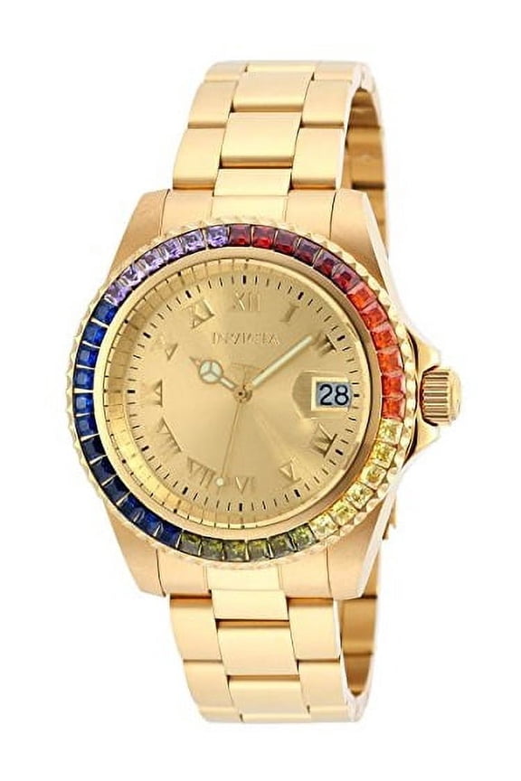 Women's 20022 Angel Quartz Gold Dial Watch
