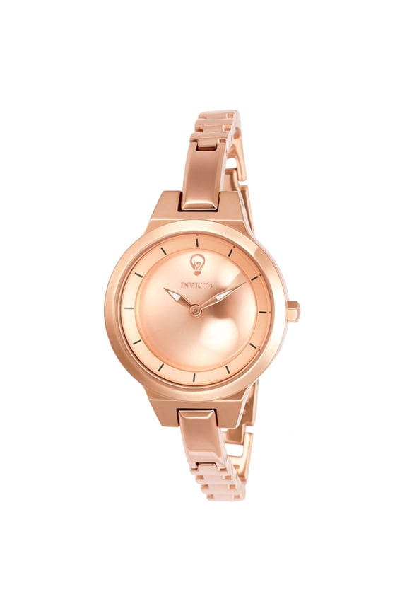 Women's 23327 Gabrielle Union Rose Gold Tone Dial Rose Gold Steel Watch and Bangle Bracelet Set