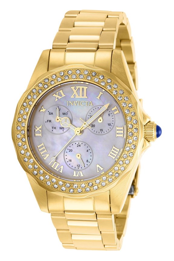 Women's 28438 Angel Quartz 3 Hand White Dial Watch
