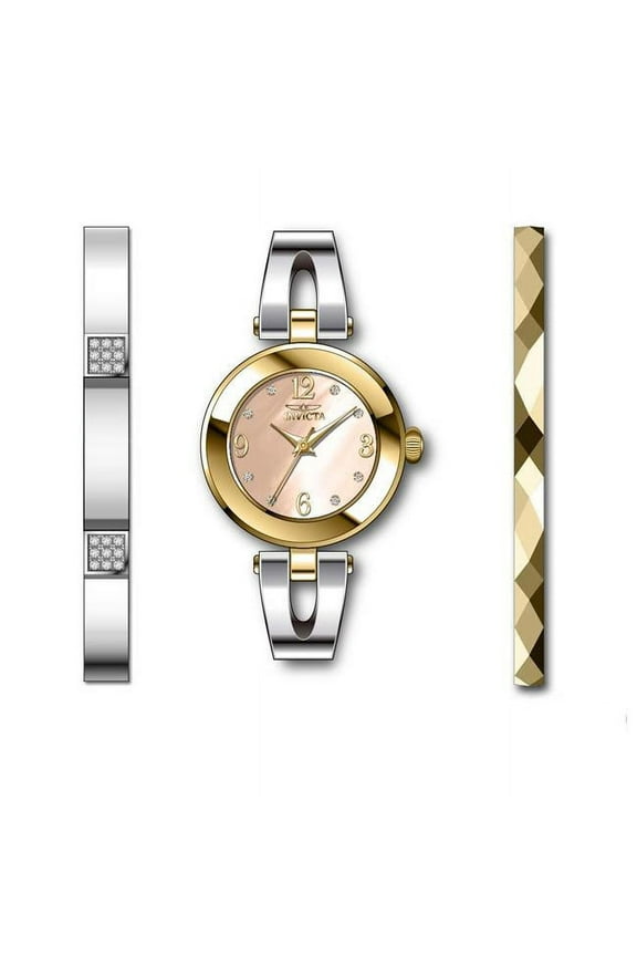 Women's 29337 Angel Quartz 3 Hand Ivory Dial Watch