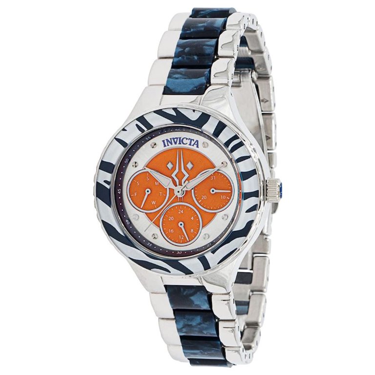 Invicta Blue Dial Watch with Silver Case and Orange Strap Invicta 47169 Men main image 4