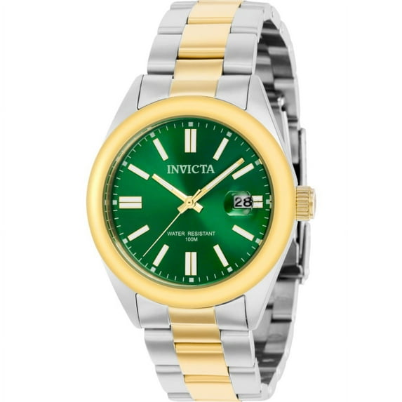 Invicta Women's 38491 Pro Diver Quartz 3 Hand Green Dial Watch