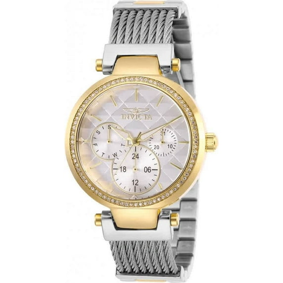 Invicta Angel Quartz Crystal White Dial Ladies Watch 28921