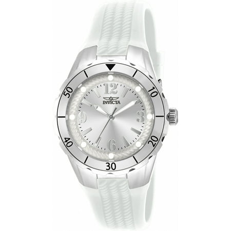 Invicta Women's Angel Quartz Stainless Steel White Polyurethane Watch 17479