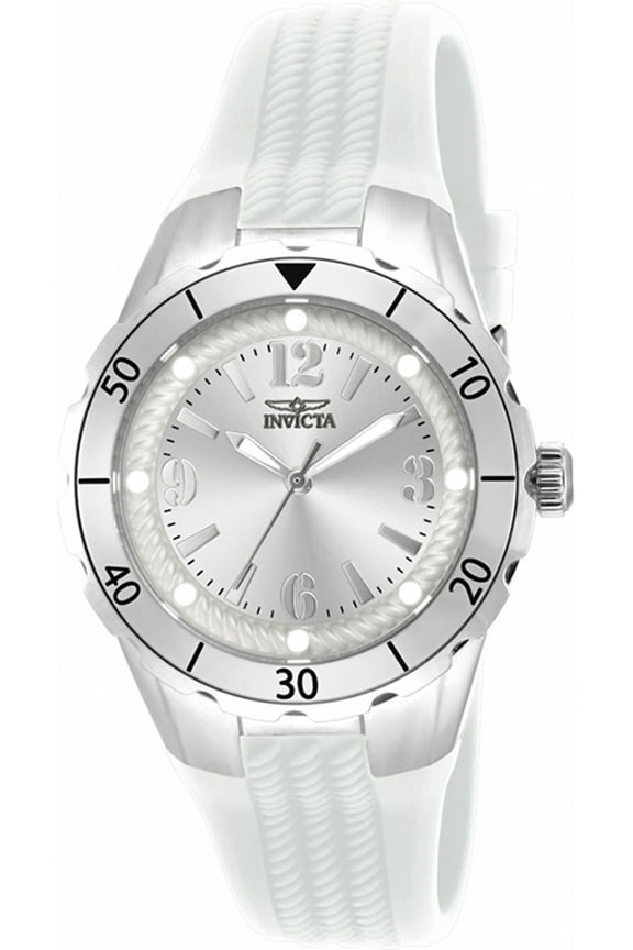 Women's Angel Quartz Stainless Steel White Polyurethane Watch 17479