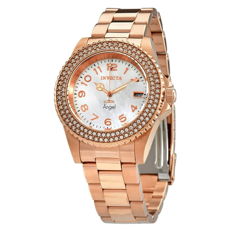 Invicta Women s Angel Swiss Quartz Rose Gold Tone Stainless Steel Watch 28674 Walmart