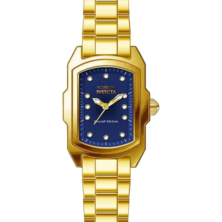 Invicta Women\'s Lupah Quartz Gold Tone Stainless Steel Blue Dial 30m Watch Invicta Lupah Lady Teal Leather Quartz 19841 | Mercari main image 4