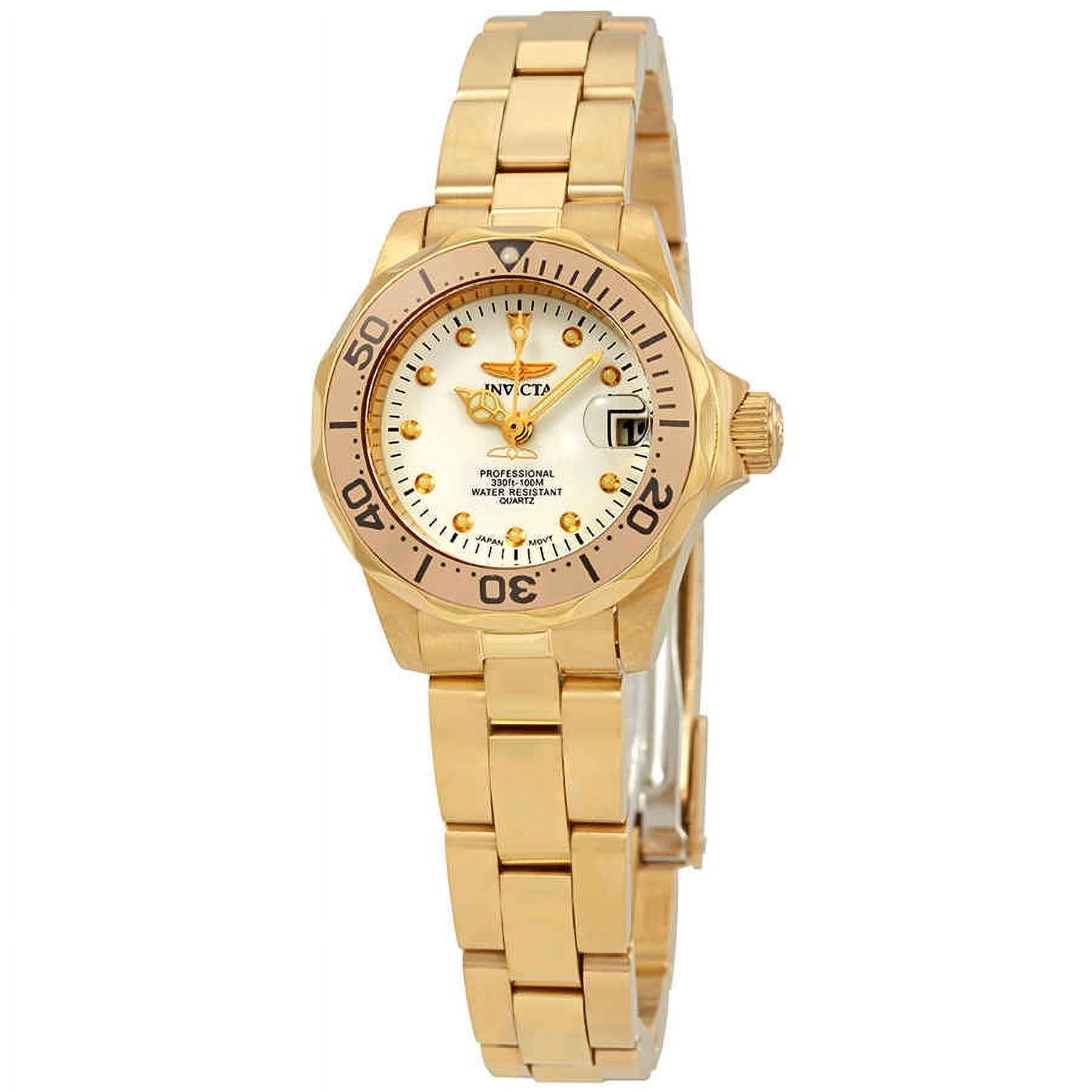 Invicta Women's Pro Diver 17037 Gold StainlessSteel Quartz Fashion Watch