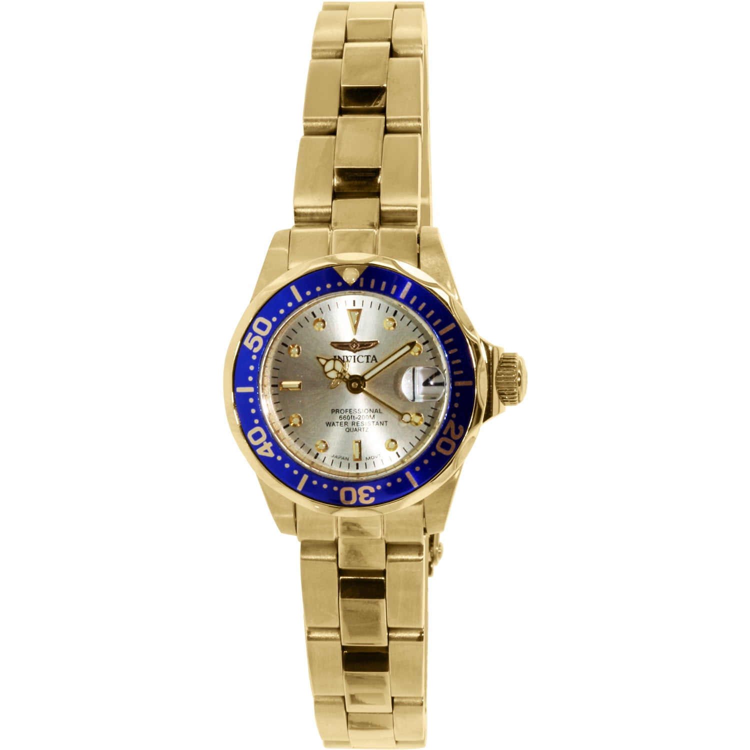 Invicta Women's Pro Diver 4610 Gold Stainless-Steel Plated Japanese Quartz Dress Watch
