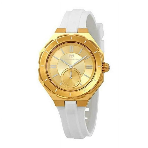 Invicta Women's Technomarine TM-118005 Quartz 3 Hand Gold Dial Watch