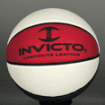 thumbnail image 1 of Invicto BR1001 Men's Composite Leather Basketball, Official Size and Weight, Red, White, and Blue, 1 of 3