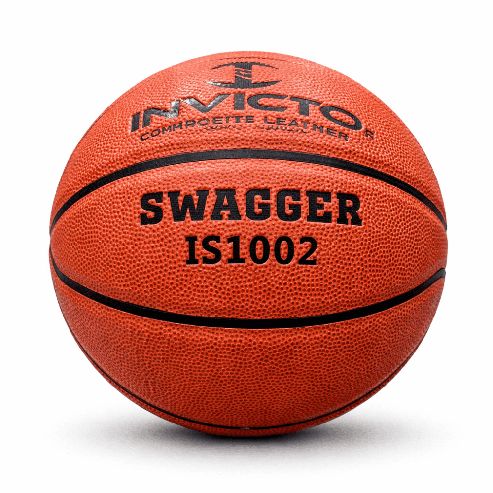 Invicto IS1002 Composite Leather Kid's Basketball, Official Size, Orange, Indoor/Outdoor