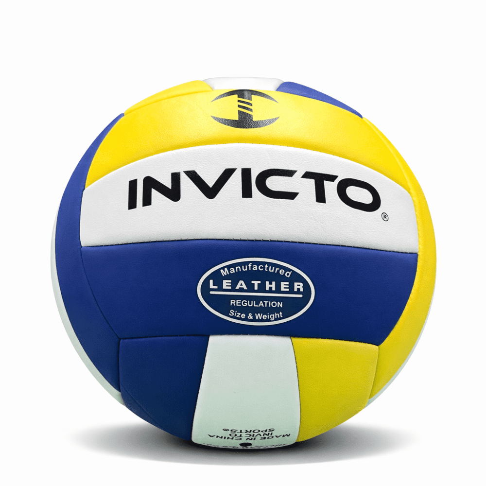 Invicto Premium Leather Volleyball, Official Size and Weight, 3 Stylish Designs, Unisex