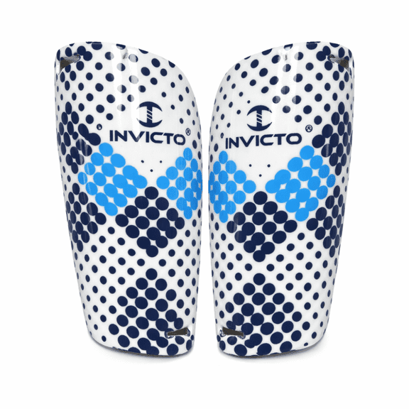 Invicto Soccer Shin Guards - Lightweight & Protective, Hard Shell with EVA Foam Padding, Ideal for Youth and Adult Soccer Players (Large)