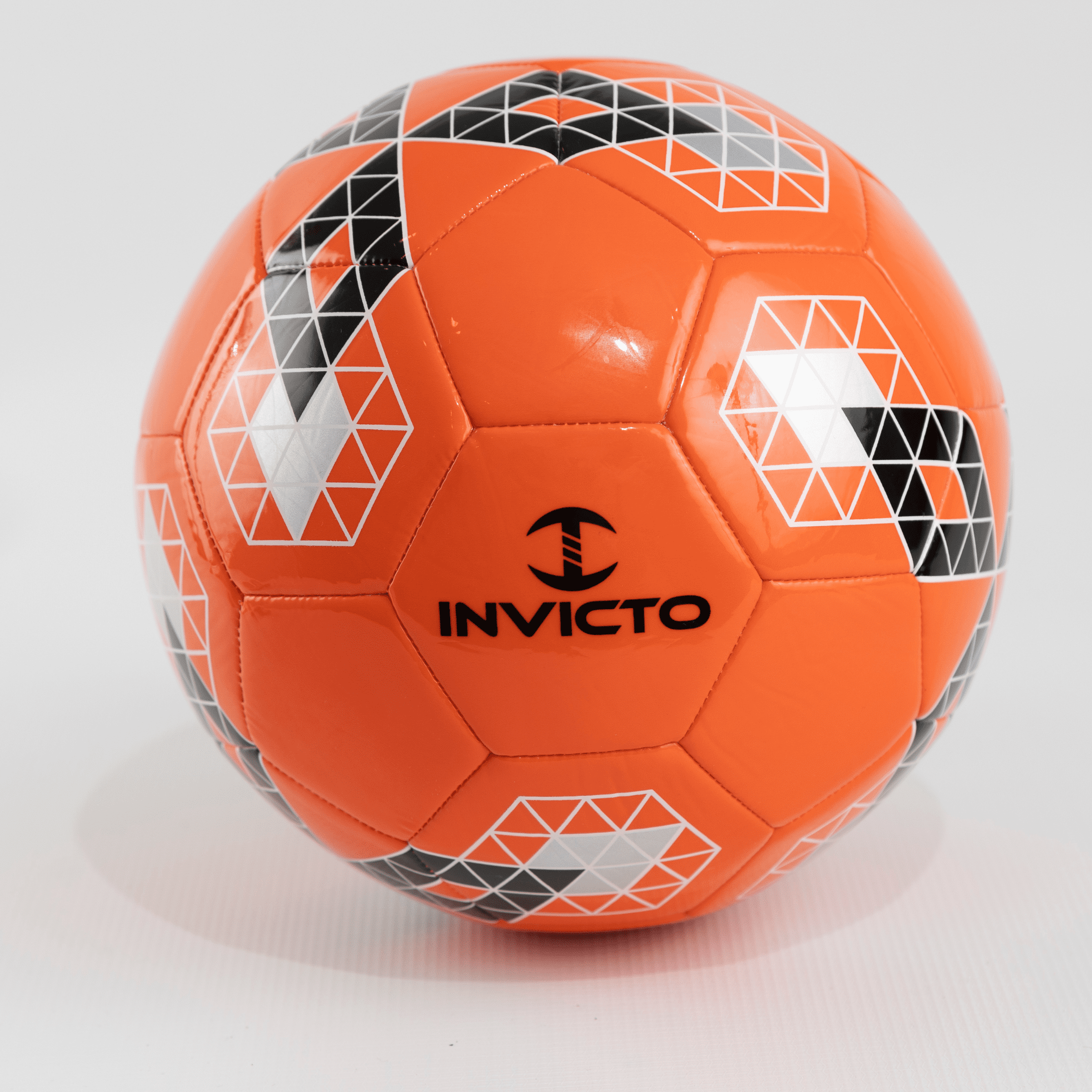 Invicto's Speedy Soccer Ball, Orange, Premium PU, Machine-Stitched, Size 3