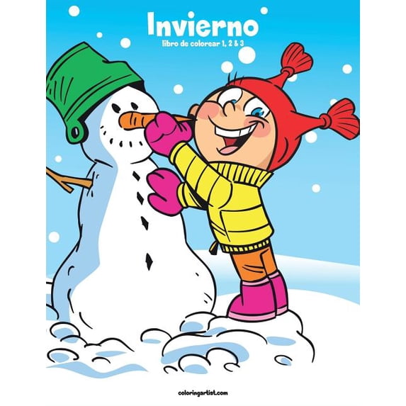 Invierno Invierno libro de colorear 1, 2 & 3, (Paperback)