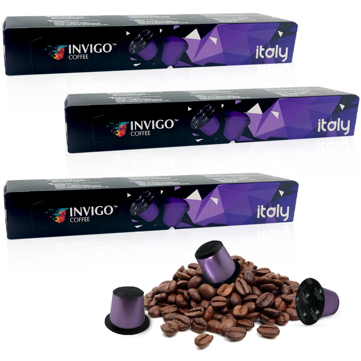 Invigo Coffee Espresso Pods for Nespresso Machine Original Line Hot