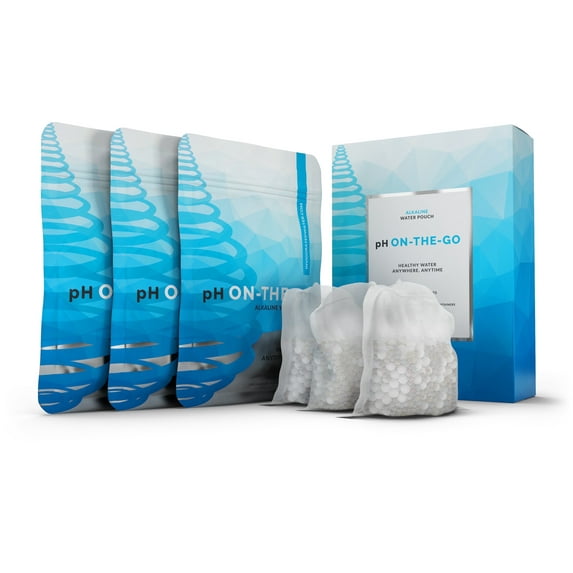 Invigorated Water pH On-The-Go Alkaline Water Filters for Bottles & Pitchers, 3-Pack, 105 Gallons