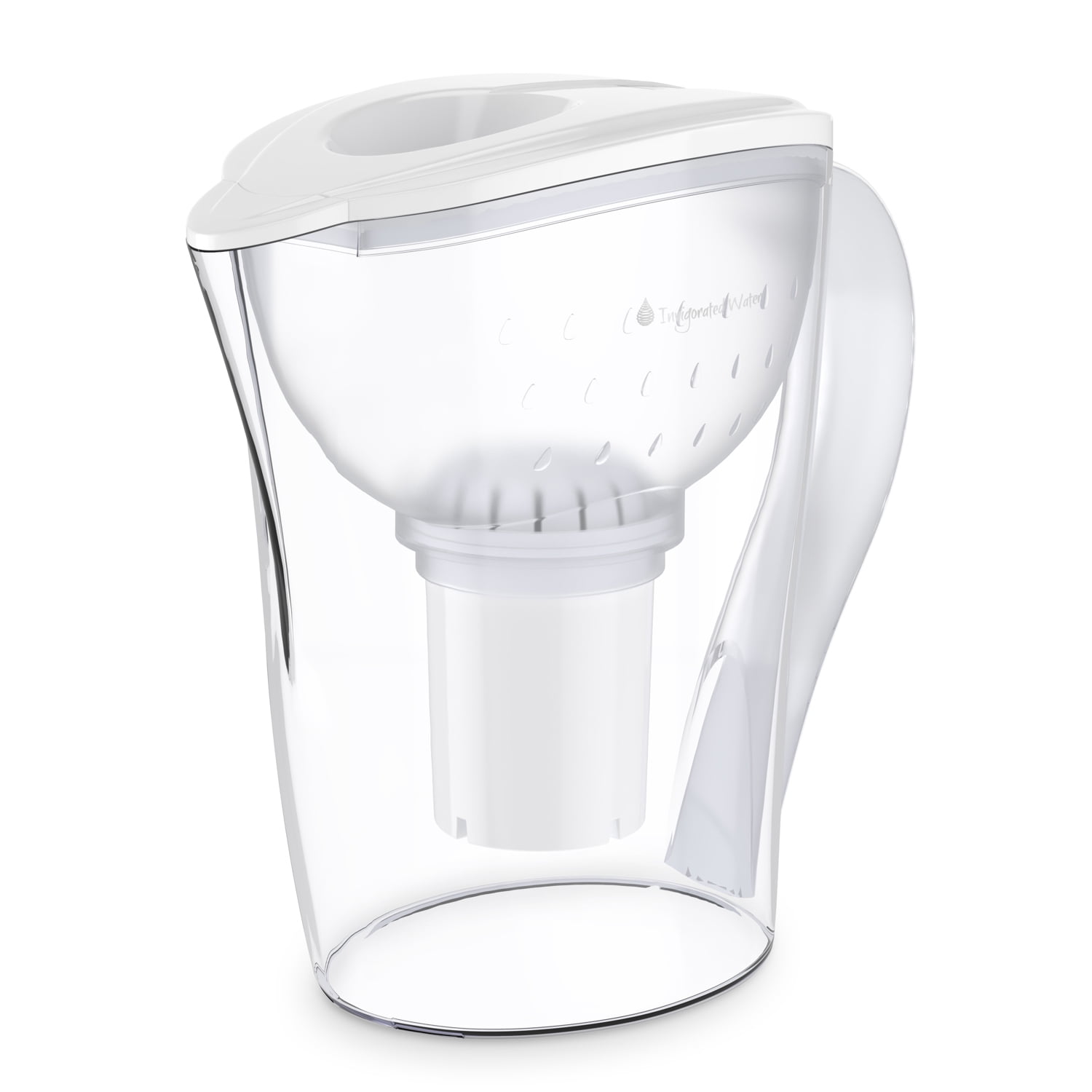 Invigorated Water Pitcher, Alkaline Water Filter Pitcher with PH001 Filter, BPA-Free, 96 Gals