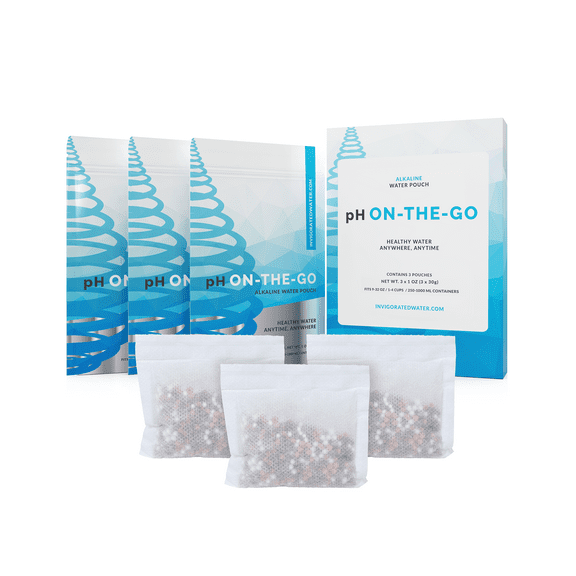Invigorated Water pH On-The-Go Alkaline Water Filters for Bottles & Pitchers, 3-Pack, 26 Gallons