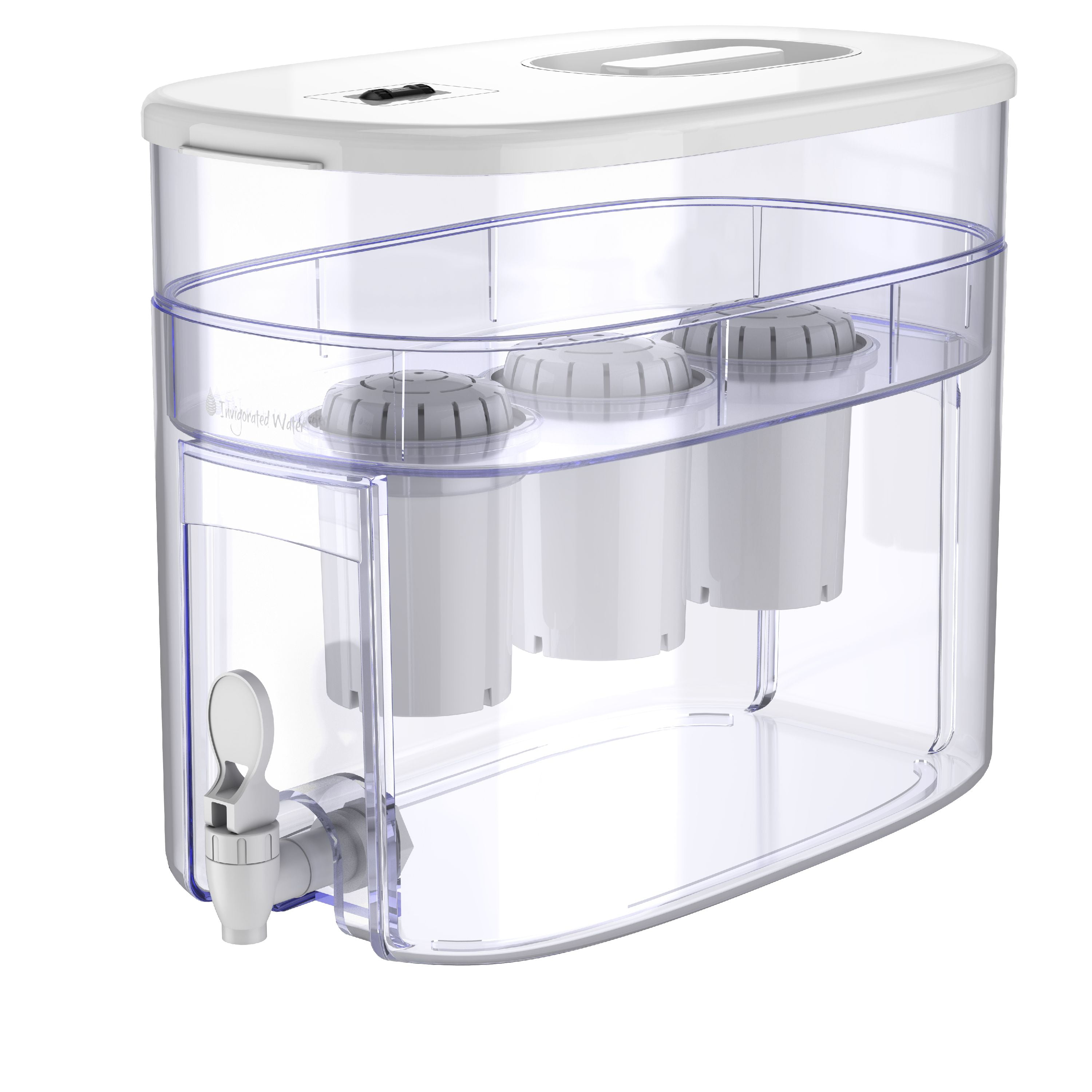 White Alkaline Countertop Water Dispenser with 3 Filters