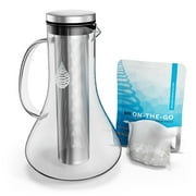 Invigorated Water pH Replenish 1.8 L Glass Alkaline Water Filtration Pitcher