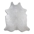 thumbnail image 1 of Invigorated cowhide rugs for sale SILVER METALLIC ON WHITE rug, 1 of 1