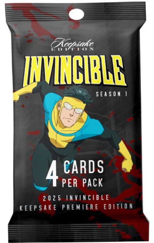 Invincible 2025 Season 1 Keepsake Premiere Trading Card HANGER Pack (4 ...
