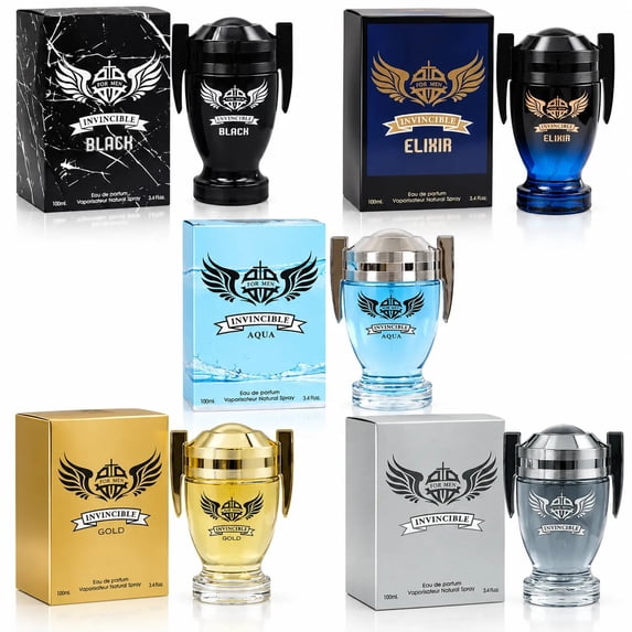 Invincible 5-Piece Fragrance Spray Set for Men