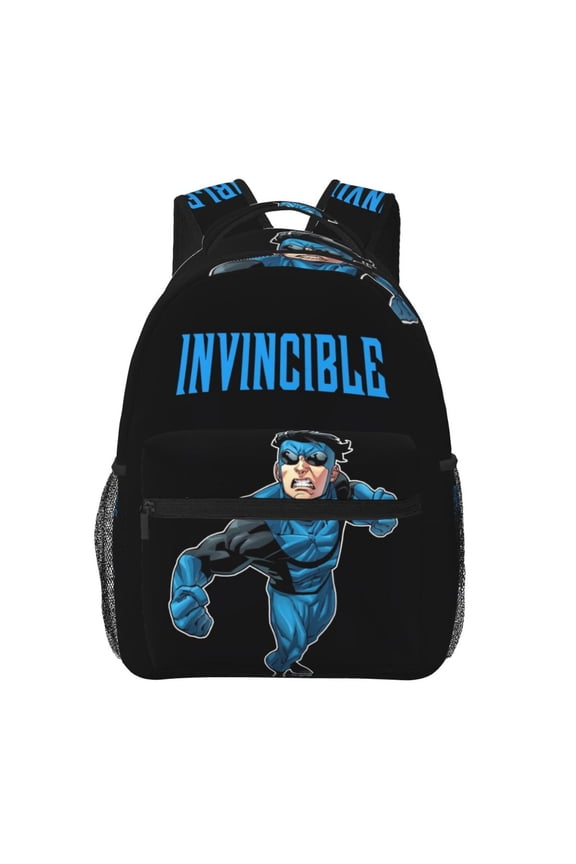 Invincible Backpacks All Over Print Cartoon College School Laptop Bag Bookbag Students Travel Work Shoulder Bag Daypack