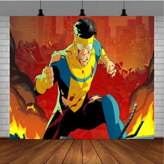 Invincible Banner Poster Wall Decor Birthday Backdrop Background Party Supplies Taspestry