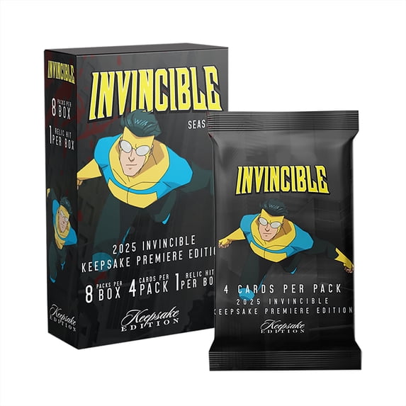 Keepsake Invincible Season 1 Premiere Edition Trading Card Blaster Box - 8 Packs - New