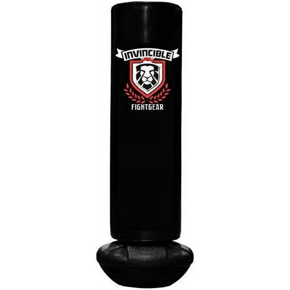 Invincible Fight Gear Bounce Back Freestanding Heavy Duty Boxing Punching Heavy Bag for Adults and Kids Punching Bag Heavy Boxing Bag Solid Base, Free Stand Kickboxing Bags Kick Punch Bag for Home or the Gym