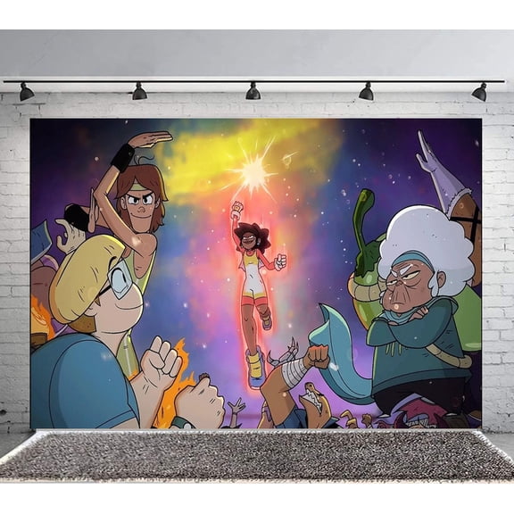 Invincible Fight Girl Backdrop Banner Party Supplies Poster Movie Theme Background for Photography Birthday Decorations