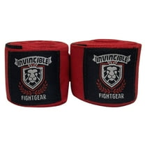 Invincible Hand Wraps, Semi-Elastic Boxing Wraps with Thick Double-Cut Stretch for Ultimate Protection, Ideal for Boxing, MMA, Kickboxing 200 Inch, Red
