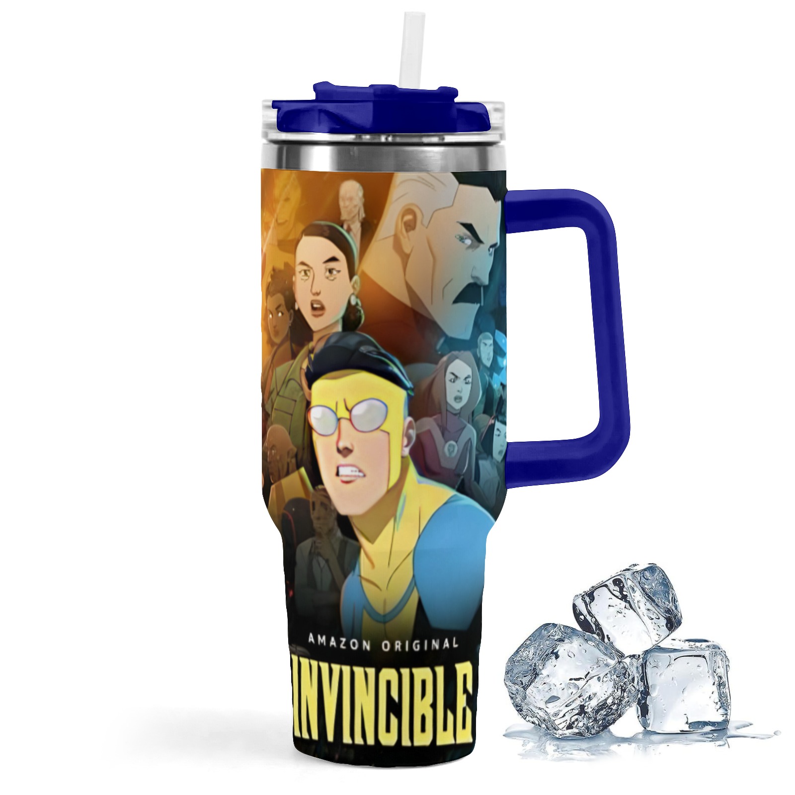 Invincible* Large capacity car cup has an iconic print, is durable with ...