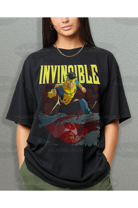 Invincible Mark Superhero T Shirt, Unisex Shirt, Graphic Tee,Black Color,Size L
