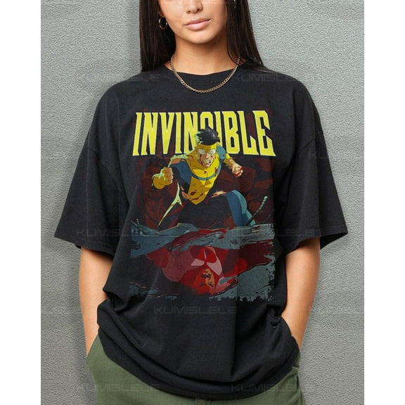 Invincible Mark Superhero T Shirt, Unisex Shirt, Graphic Tee,Charcoal Color,Size S