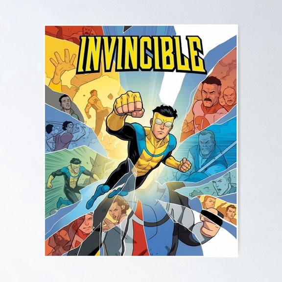 Invincible Omni Man Mark Grayson Superhero Comic Animated Show Wall Decor, Unframed Poster