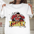 thumbnail image 1 of Invincible Omni Man Think Mark Think Meme Superhero Quote Unisex T-Shirt, for men & women, up to size 5XL., 1 of 2