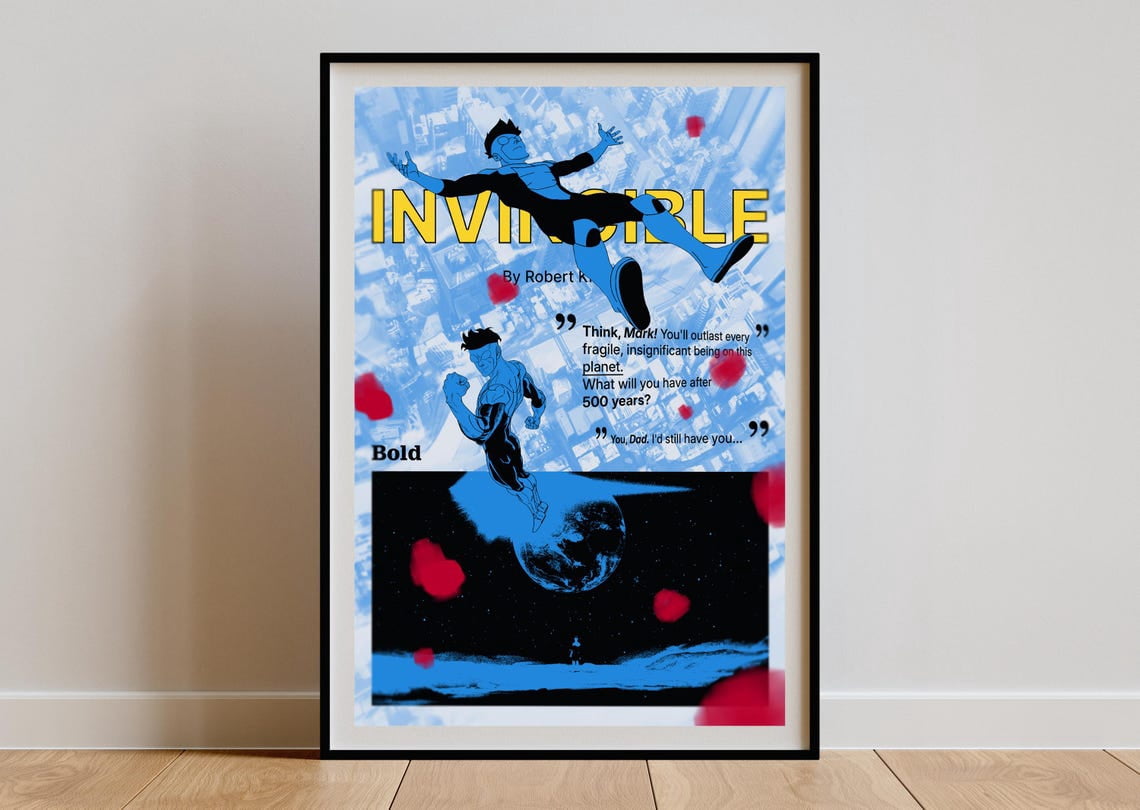 Invincible Poster, Superhero Wall Poster, Omni Man Series Print ...