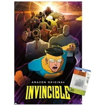 Invincible - Purple One Sheet Wall Poster with Push Pins, 14.725" x 22.375"