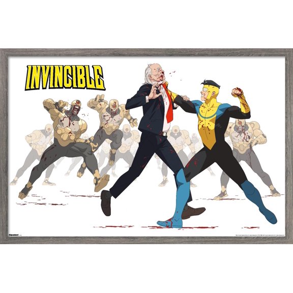 Invincible: Season 3 - White Room Teaser One Sheet Wall Poster, 22.375" x 34" Framed