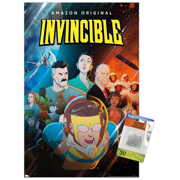 Invincible - Space One Sheet Wall Poster with Push Pins, 14.725" x 22.375"