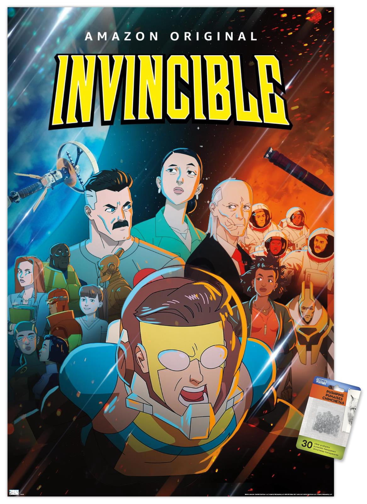 Invincible - Space One Sheet Wall Poster with Pushpins, 22.375