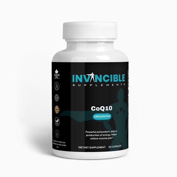 Invincible Supplements CoQ10 Ubiquinone Capsules – Cellular Energy & Antioxidant Support, Daily Wellness Formula