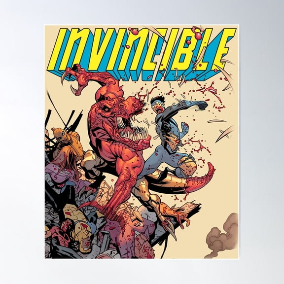 Invincible Vs Alien Poster Wall Art, Modern Wall Decor For Living Room Bedroom, 16x24 UNFRAMED